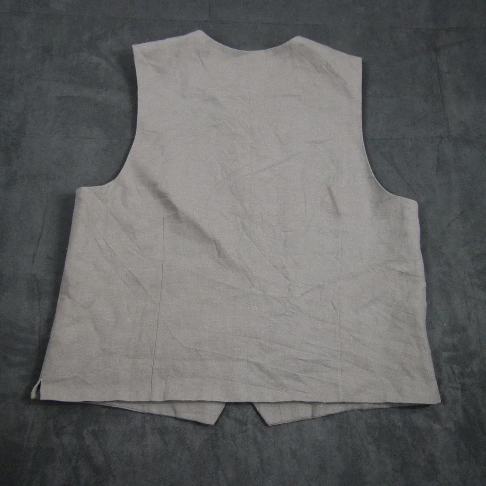 Jos. A. Bank 1905 Vest Men XXL Gray Cotton Linen Blend Waistcoat Button Front